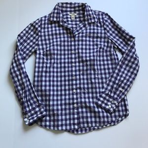 J.Crew cotton check button down shirt
